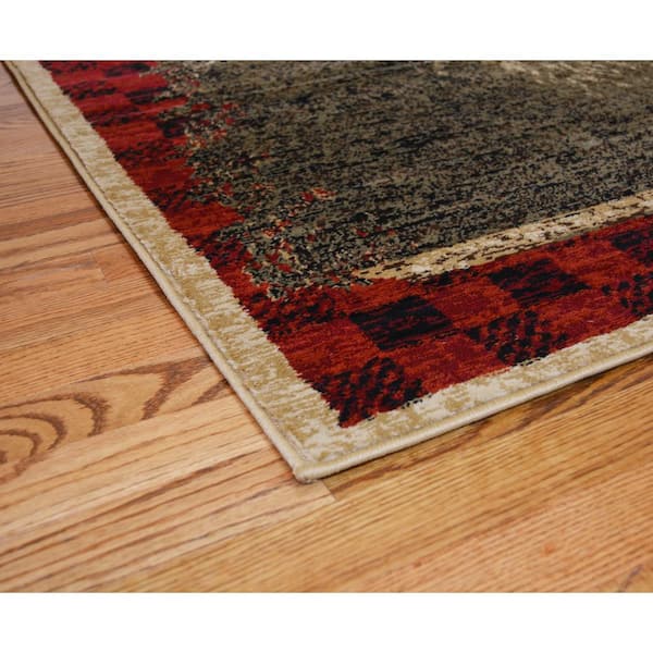 American Destination Antique Forest Rustic Multi-Color 2 ft. x 8 ft. Area Rug