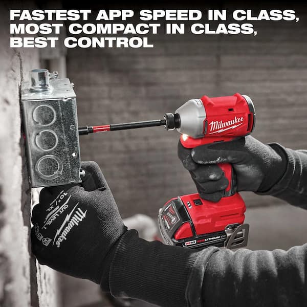 Milwaukee M18 18V Lithium-Ion Compact Brushless Cordless 1/4 in