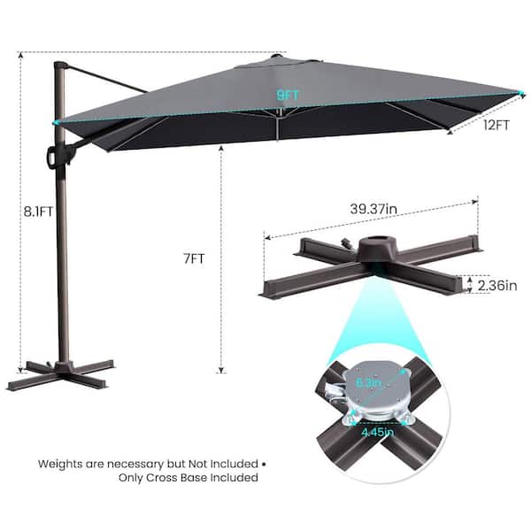 leaning patio umbrella Treasure Garden ® 11 ft Octagonal Outdoor (High-Perform size_and_size2:MP 28.5 Snowboard Gear Packages What is the Difference Spacious Shade Coverage