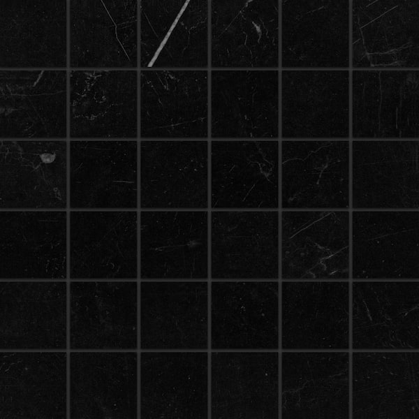 Bedrosians Sample-Gemma Notte 4 in. x 5 in. Honed Porcelain Mosaic Subway Tile