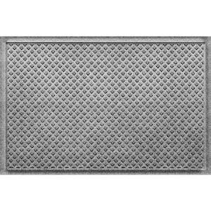 Waterhog Gems Medium Gray 24 in x 36 in PET Polyester Indoor Outdoor Door Mat