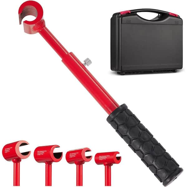 Hinge Gap Adjustment Wrench Set-Upgraded 0.55-0.98 in. Door Hinge Repair Spanner with 4-Way Multi-Tools, Red