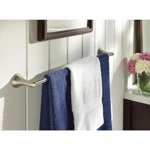 Darcy 18 in. Towel Bar with Press and Mark in Brushed Nickel