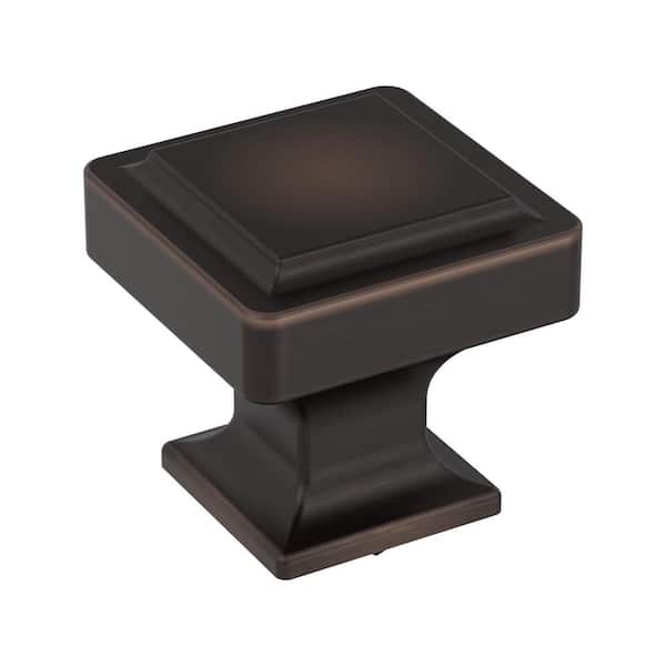 Amerock Eleva 1-3/16 in. Traditional Oil-Rubbed Bronze Square Cabinet Knob