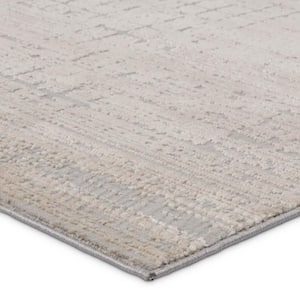 Adelphine Beige 2 ft. 6 in. x 10 ft. Abstract Area Rug