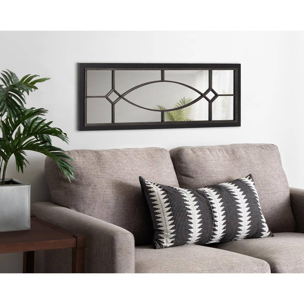 Bakersfield Black Full Length Rectangular Wood Wall Mirror