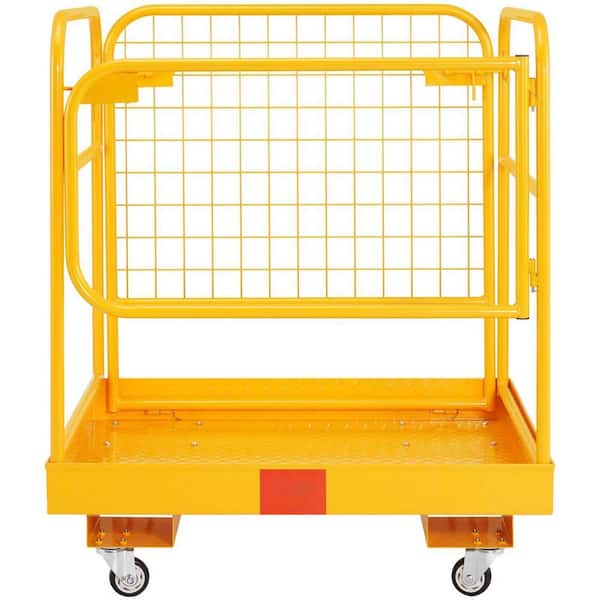 1200 lb. Hand Truck Forklift Platform with Lockable Swivel Wheels, Drain Hole, Device Chain, Holds 1 to 2 Adults