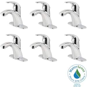 Parisa 4 in. Centerset Single-Handle Bathroom Faucet in Polished Chrome (6-Pack)
