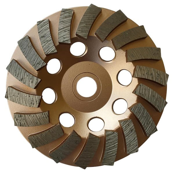 8 seg concrete grinding cup wheel non threaded 4" 7/8-5/8 