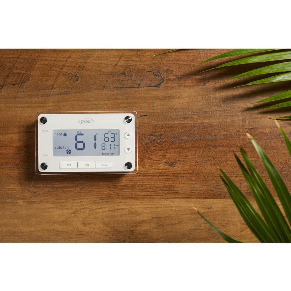 Orbit Clear Comfort Programmable Thermostat with Large Display