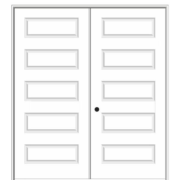 MMI Door 60 In. X 80 In. Smooth Rockport Right-Hand Active Solid Core ...