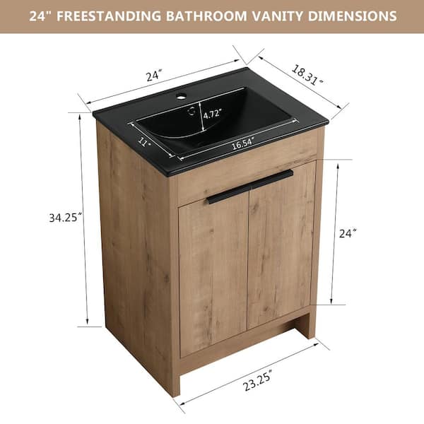 yu24♡ High Quality 24 in. W x 18 in. D x 34 in. H Single Sink