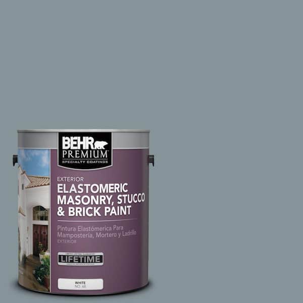 BEHR PREMIUM 1 gal. #MS-68 Cape Storm Elastomeric Masonry, Stucco and Brick Exterior Paint