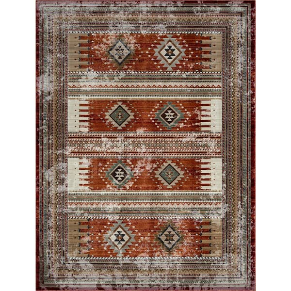 Umbria Brown 9 ft. x 12 ft. Area Rug