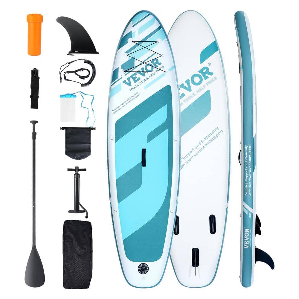 VEVOR Inflatable Stand Up Paddle Board 10 ft. Sup SurfBoard with Paddle ...