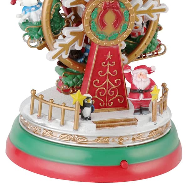 Home Accents Holiday 7 in. Animated Musical Ferris Wheel with LED