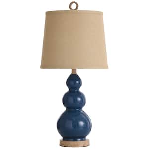 Nautical 26.5 in. Blue Taupe Bedside Lamp