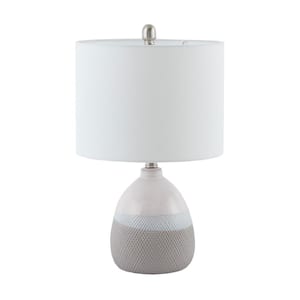 Driggs 20.5 in. Ivory/Grey Table Lamp