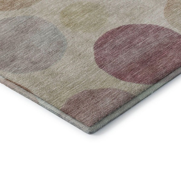 Mayfield Premium Machine Washable Abstract AMF2062 Salmon 8 ft. x 10 ft. Area Rug