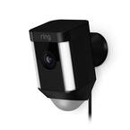 Refurbished Spot Light Cam Wired Outdoor Rectangle Security Camera in Black