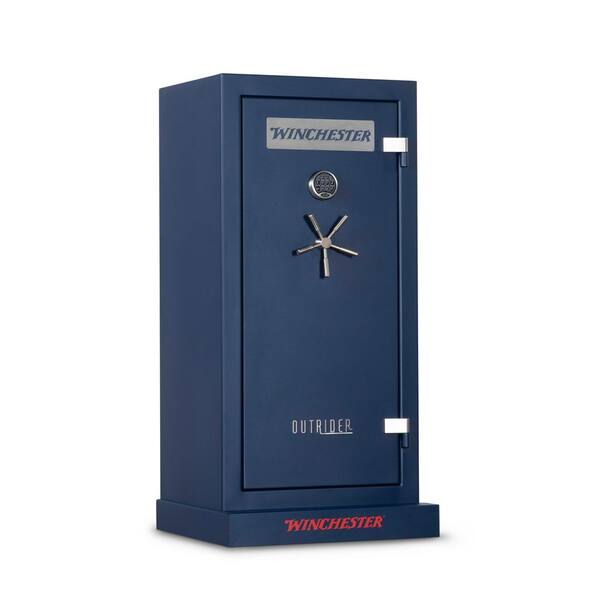 Outrider 25 cu. ft., 35-Gun, 60 Minute Fire Rating, UL Listed Electronic Lock, Midnight Blue with Utility Shelf