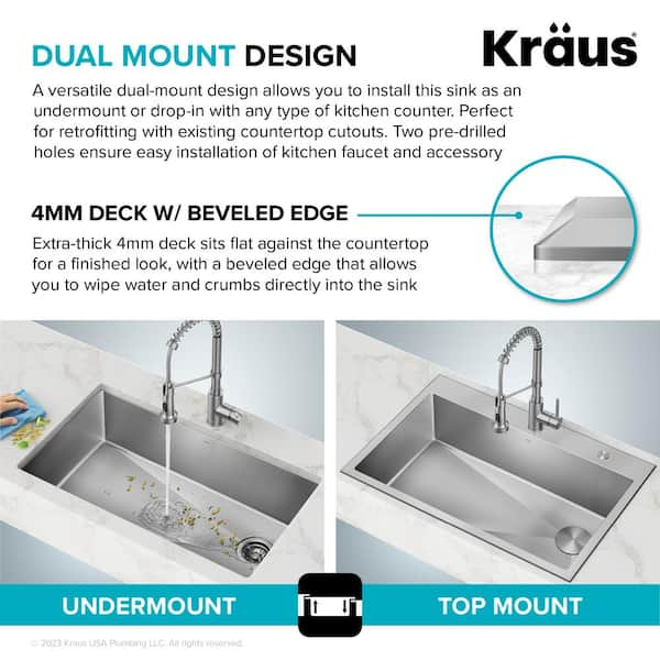 https://images.thdstatic.com/productImages/7733e83a-4679-5ce2-bf41-1d9d5ead4693/svn/spot-free-stainless-steel-kraus-drop-in-kitchen-sinks-kht410-33-kpf-1610sfs-4f_600.jpg