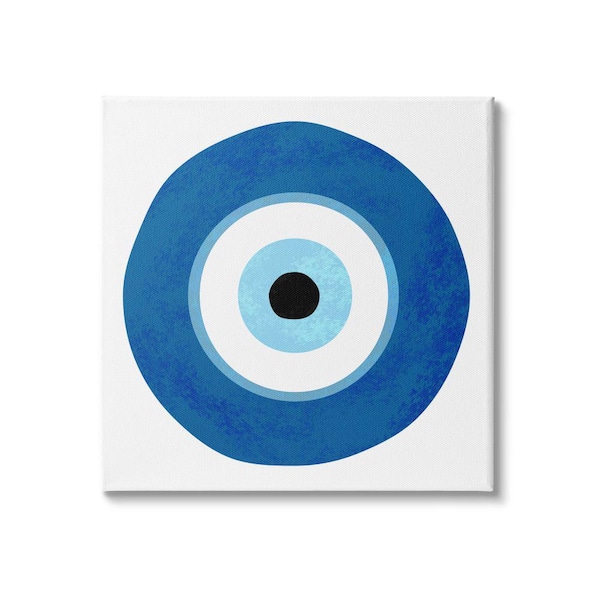 Stupell Industries Eye Centric Bold Blue Abstract Circular Dominant Shapes By Ziwei Li Unframed Print Abstract Wall Art 17 in. x 17 in.
