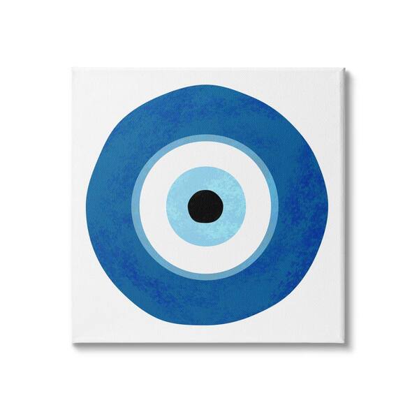 Stupell Industries Eye Centric Bold Blue Abstract Circular Dominant ...