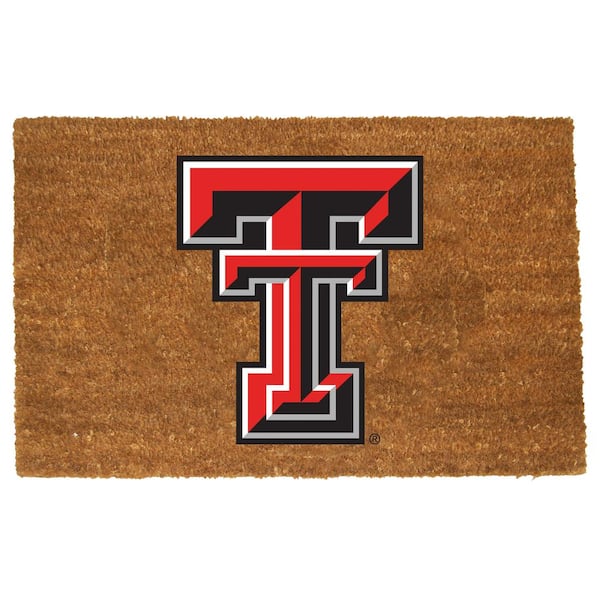 The Memory Company Texas Tech Brown 29.5 in. x 19.5 in. Coir Fiber Colored Logo Door Mat