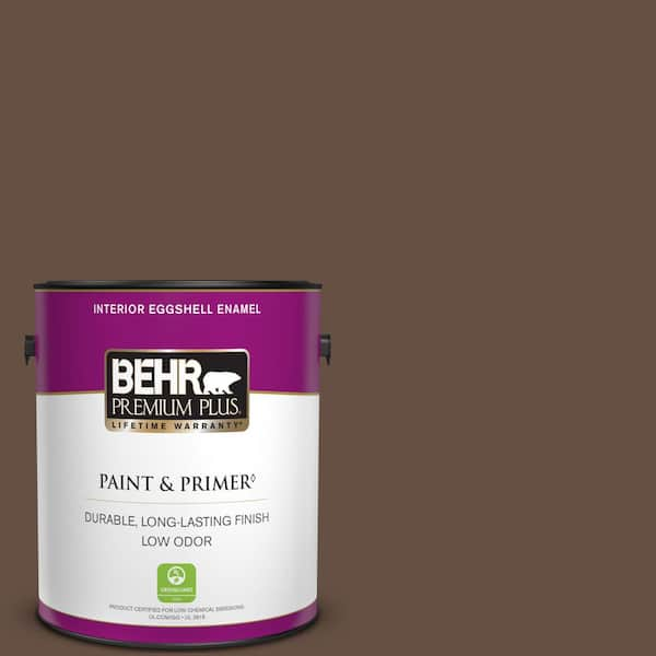 BEHR PREMIUM PLUS 1 gal. #760B-7 Revival Mahogany Eggshell Enamel Low Odor Interior Paint & Primer