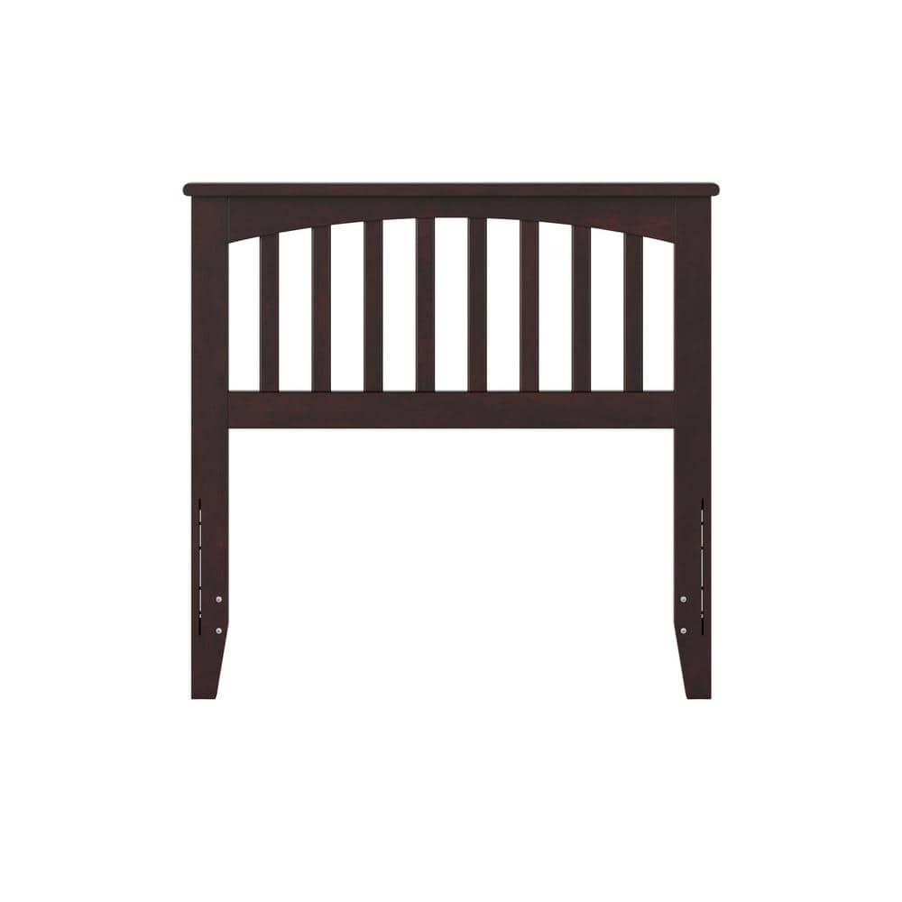 Espresso Twin Wood Mission Headboard with Slats