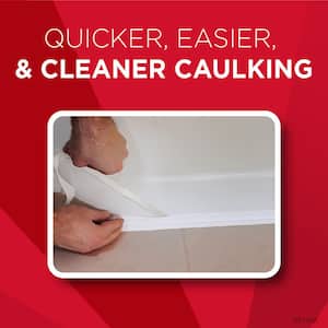 1-1/4 in. x 5 ft. Tub and Floor, Peel and Stick Caulk Strip in White