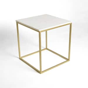 Marble White Square Accent Table