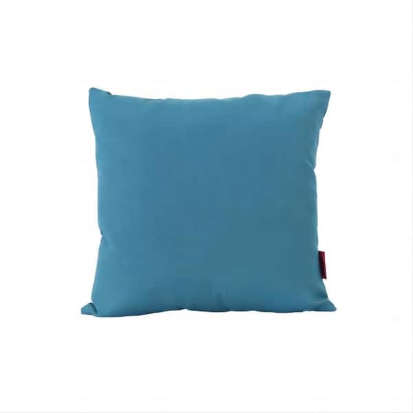 Clihome Outdoor Teal Color Water Resistant Throw Pillow (2-Pack)