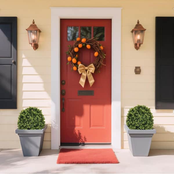 2 ft. Artificial Boxwood Ball Trees in Pot, 2-Piece/Set