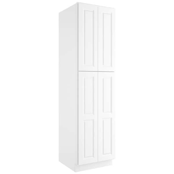 24-in W X 24-in D X 90-in H in Traditional White Plywood Ready to Assemble Floor Wall Pantry Kitchen Cabinet