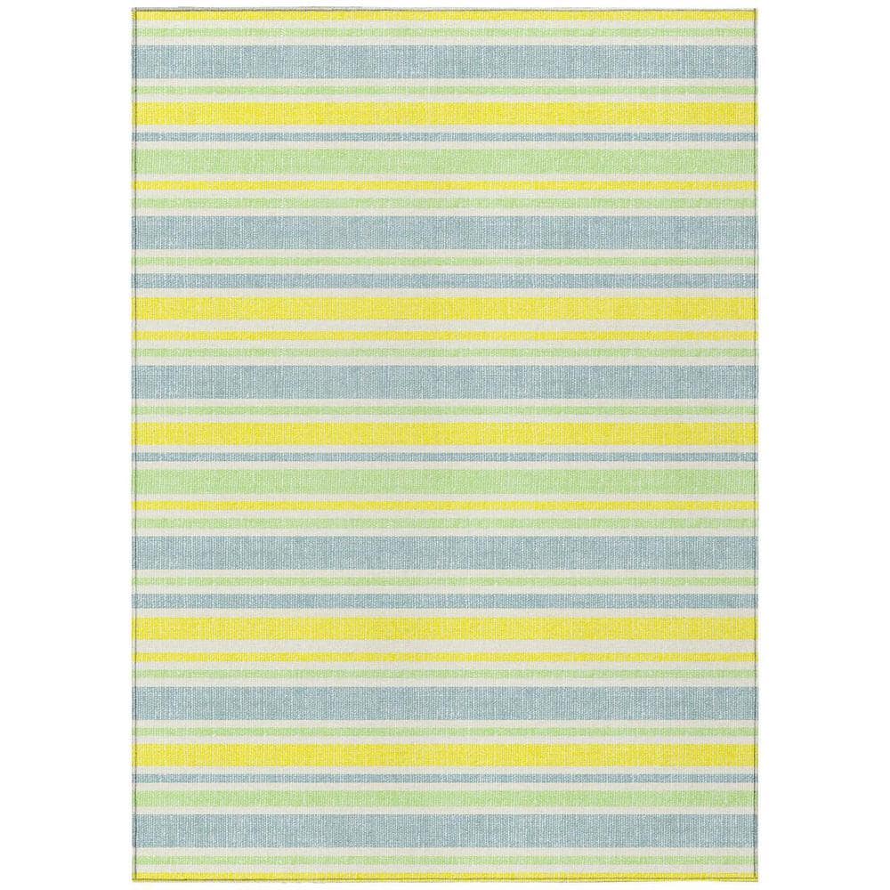 Blue and Yellow 3 ft. x 5 ft. Woven Striped Polyester Rectangle Indoor/Outdoor Area Rug price history on PriceWatchPro