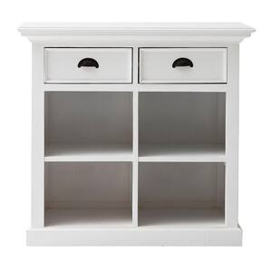 Amelia White Painted Accent Cabinet with Interior Shelves