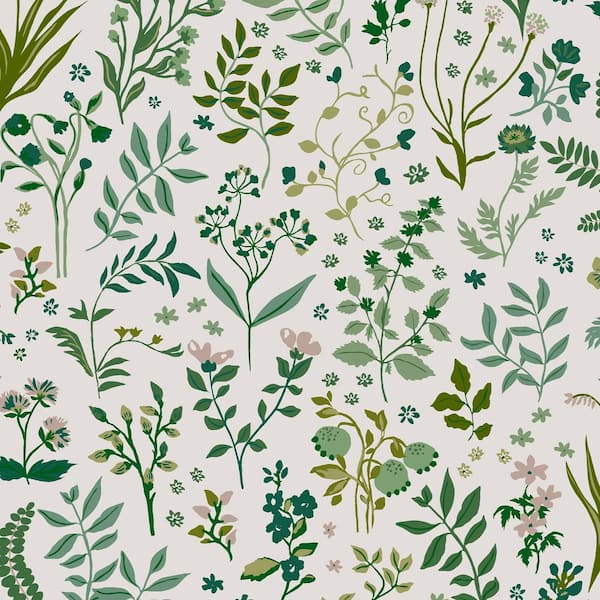 JOULES Holcombe Floral Creme Matte Non-Pasted Vinyl Wallpaper
