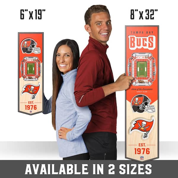 8 x 32 NFL Tampa Bay Buccaneers 3D Stadium Banner