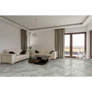 Pismo Dune Beige 16 in. x 32 in. Polished Porcelain Stone Look Floor and Wall Tile (3.55 sq. ft./Each)