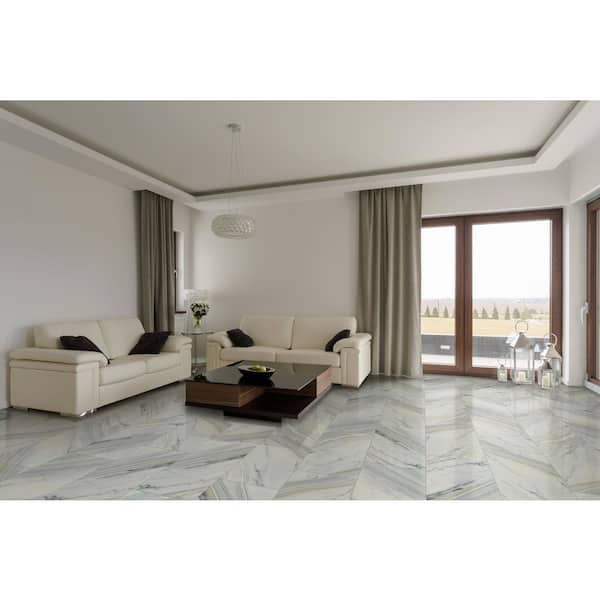 Pismo Dune Beige 16 in. x 32 in. Polished Porcelain Stone Look Floor and Wall Tile (383.4 sq. ft. /Pallet)