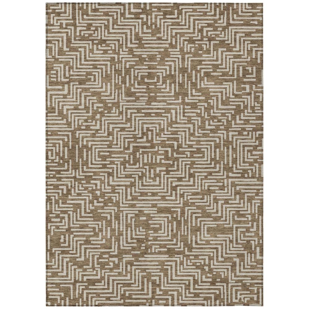 Chantille Machine Washable Indoor/Outdoor Abstract ACN2664 Brown 3 ft. x 4 ft. Area Rug price history on PriceWatchPro