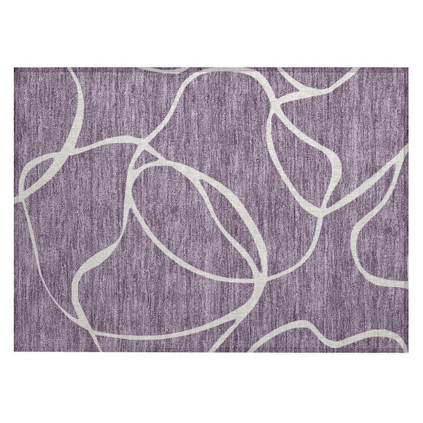 Chantille Machine Washable Indoor/Outdoor Abstract ACN999 Purple 1 ft. 8 in. x 2 ft. 6 in. Area Rug
