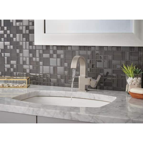 Vero Single Hole Single-Handle Bathroom Faucet with Metal Drain Assembly in Stainless