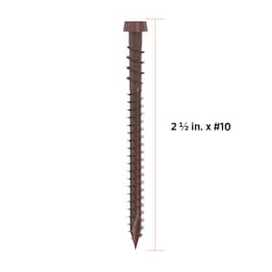#10 2-1/2 in. Brown Star Drive Trim-Head Composite Deck Screw (1750-Count)