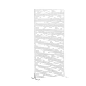 72 in. Metal Outdoor Garden Fence Privacy Screen Garden Screen Panels in White