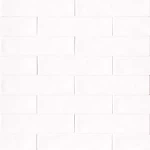 Sorrento Rectangle 2 in. x 10 in. Glossy BIANCO Ceramic Wall Tile (5.43 sq. ft./Case)