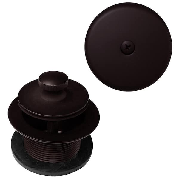 Westbrass 1-1/2 in. Twist and Close Tub Trim Set with 1-Hole Overflow Faceplate, Oil Rubbed Bronze