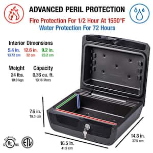 0.36 cu. ft. Fireproof & Waterproof Safe Box